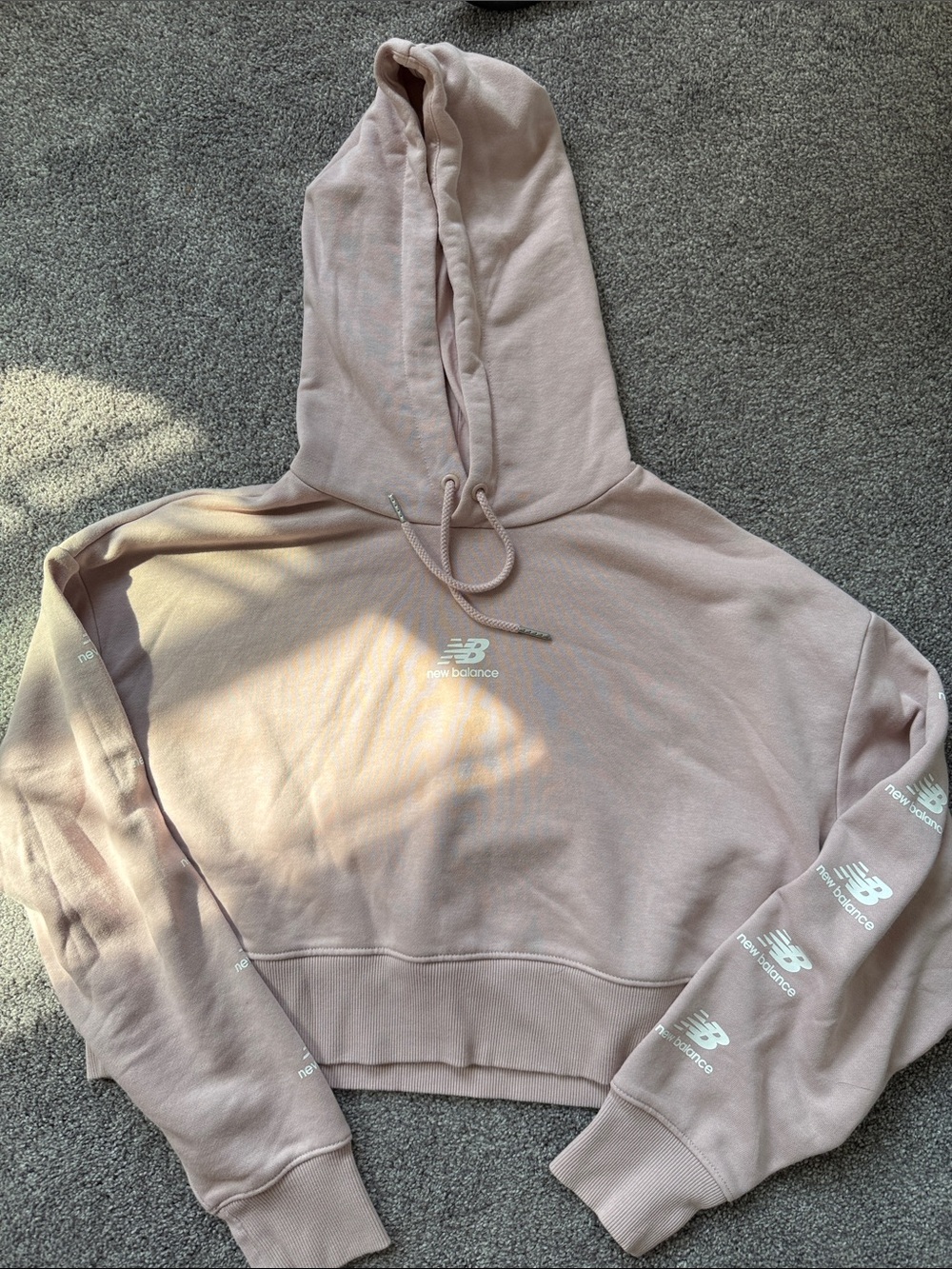 New Balance Women's Cropped Hoodie - Dusty Rose